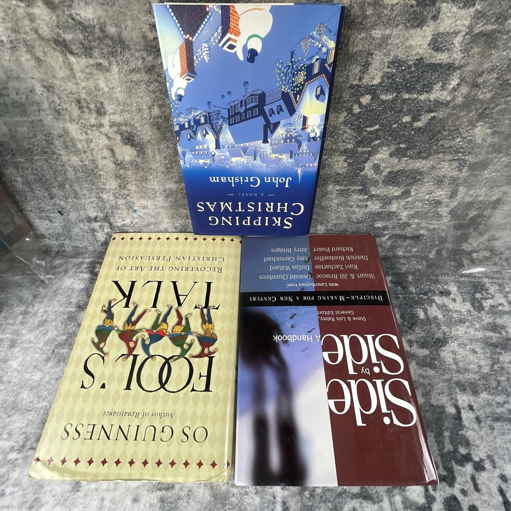 Christian Book Lot John‎ Grisham Skipping Christmas Os Guinness Fool's Talk 3pk